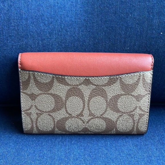 Coach Kleo Wallet In Signature Canvas Khaki Multi - Picture 16 of 16